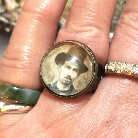 MzMax Creations Jewelry - MzMax Creations "Cowboy Gent" OOAK Antique Picture Ring